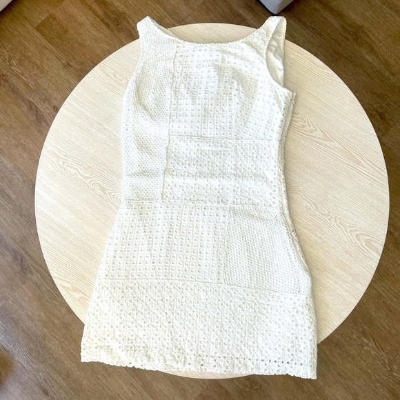 BEBE Patchwork Eyelet Shift Dress, 2 - Picture 5 of 5